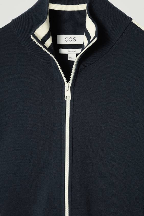 HM STRICK-TRAININGSJACKE MIT KONTRASTSTREIFEN Fabrikladen