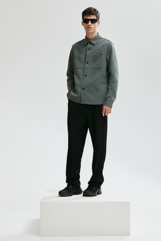 HM Overshirt aus Scuba in Regular Fit 50% Rabatt für begrenzte Zeit