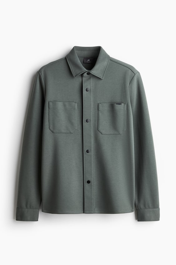 HM Overshirt aus Scuba in Regular Fit 50% Rabatt für begrenzte Zeit