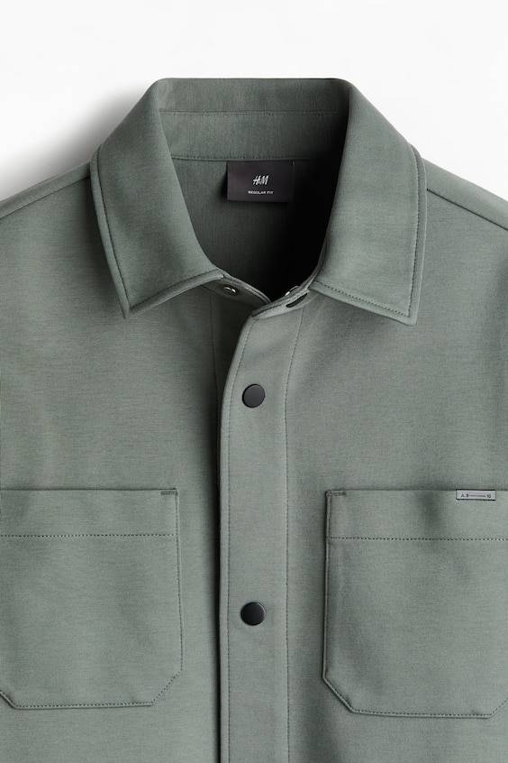 HM Overshirt aus Scuba in Regular Fit 50% Rabatt für begrenzte Zeit