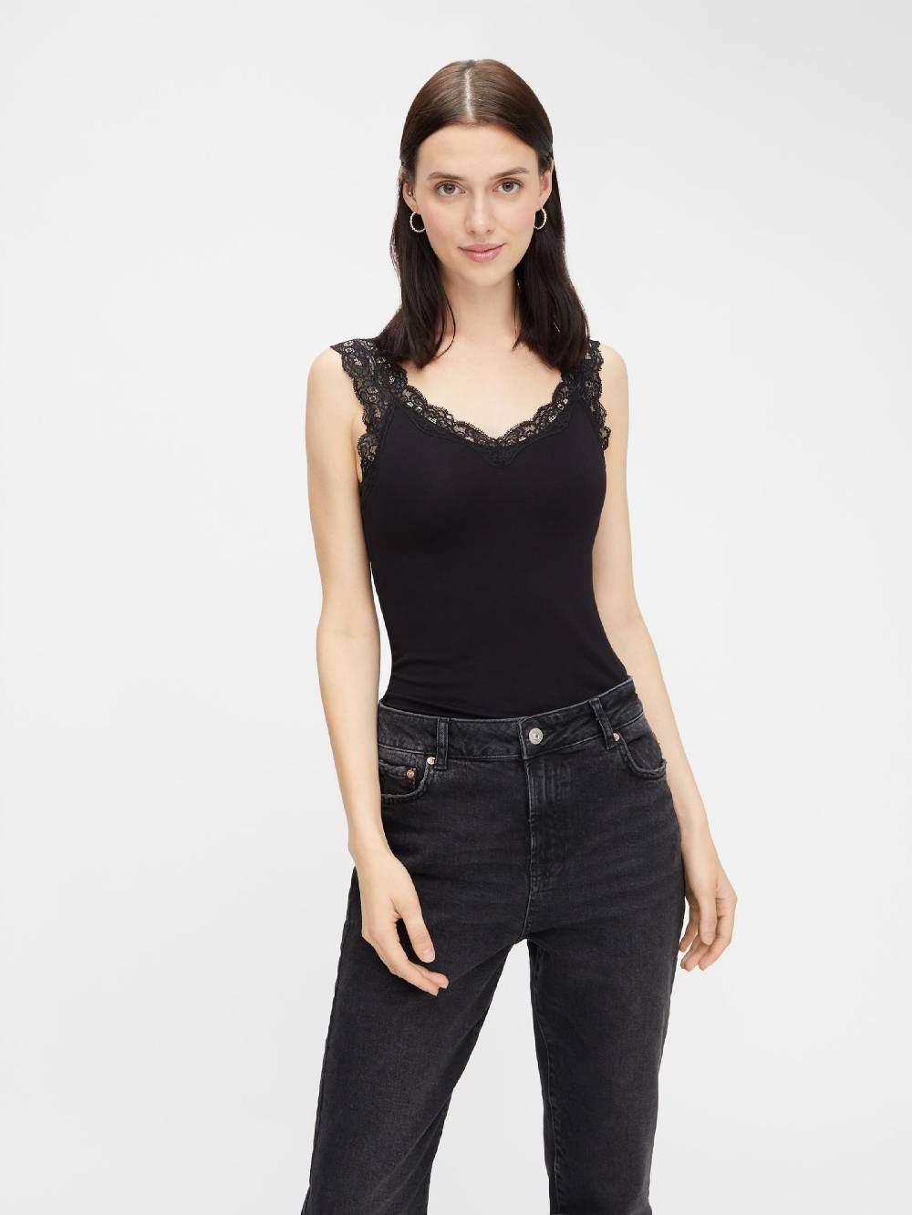 PIECES Top 'Barbera' in Black JETZT KAUFEN