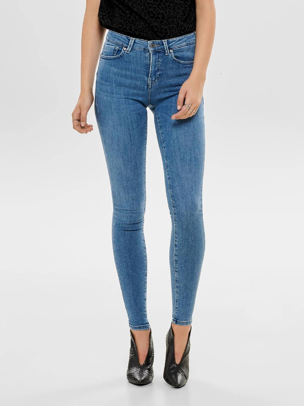 ONLY Skinny Jeans 'Power' in Blue Denim Bis zu 65% Rabatt