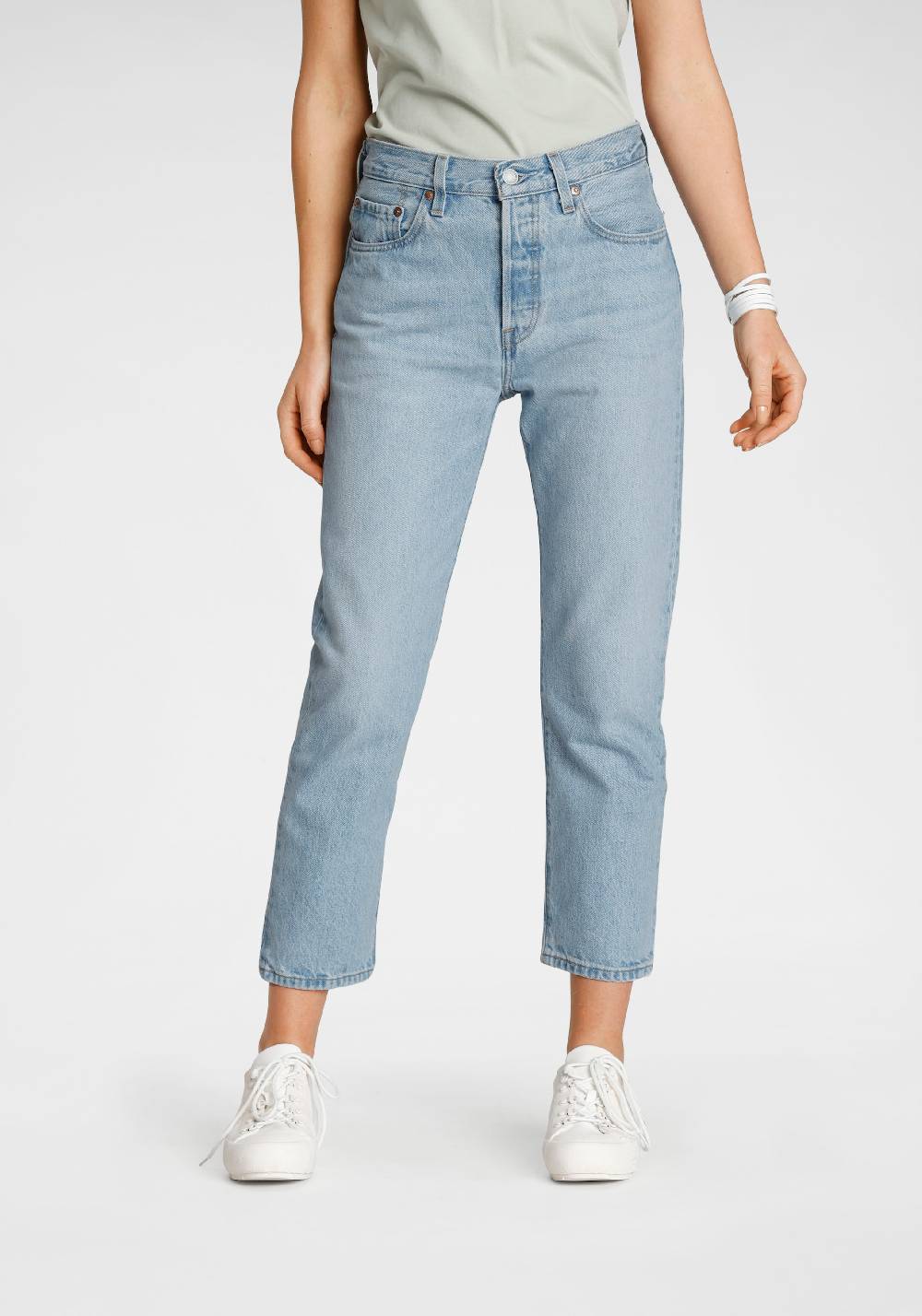 LEVI'S ® Regular Jeans '501 Crop' in Blue Denim Vierteljährliche Förderung