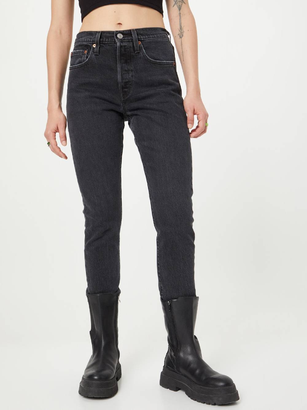 LEVI'S ® Slim fit Jeans '501' in Grey Denim 50% Rabatt für begrenzte Zeit