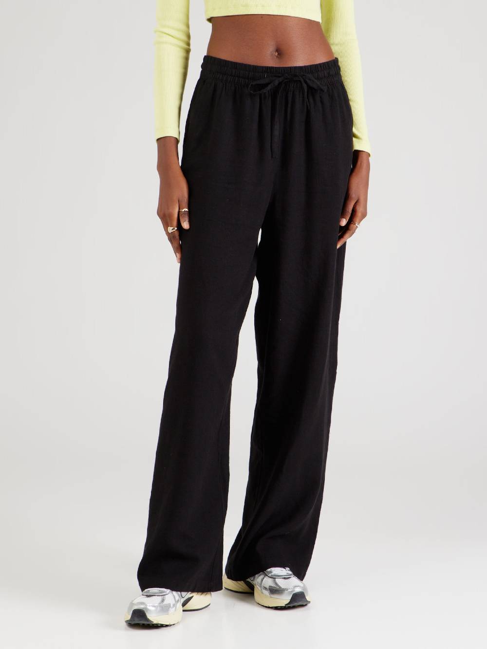 VERO MODA Wide leg Pants 'VMLINN' in Black Verkauf