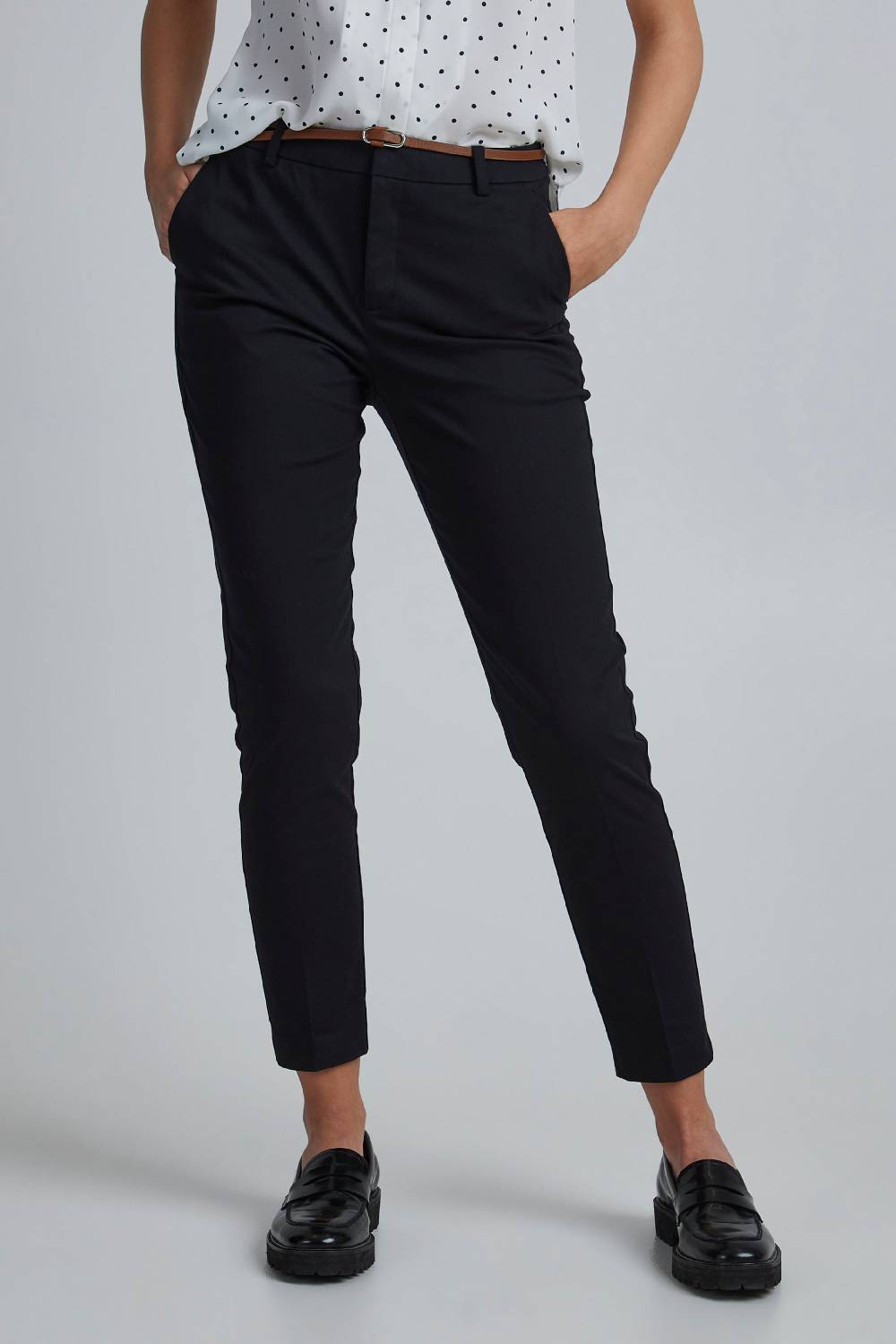 b.young Slim fit Chino Pants 'Days' in Black Sonderangebot