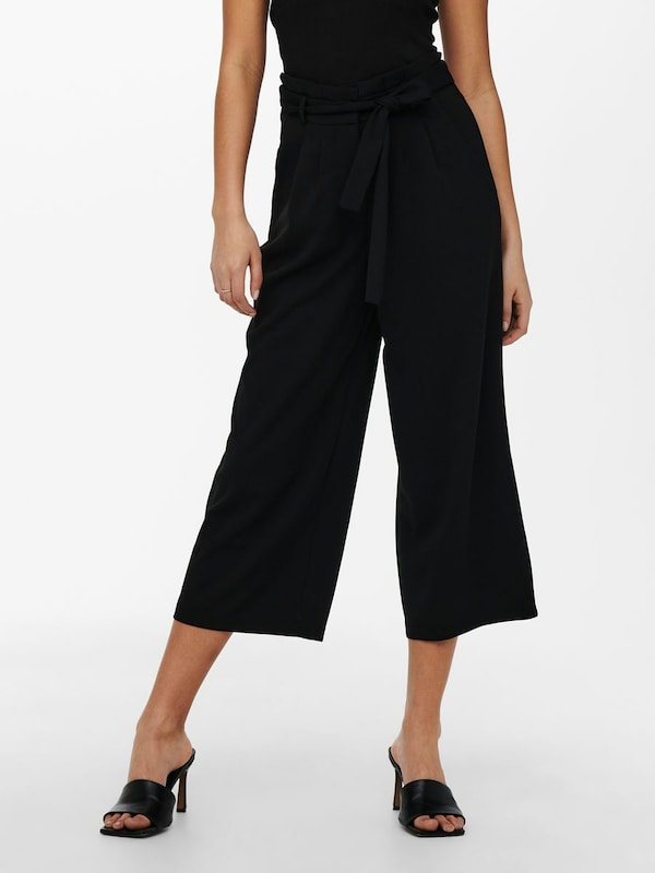 JDY Wide leg Pleat-Front Pants in Black Saisonschlussverkauf