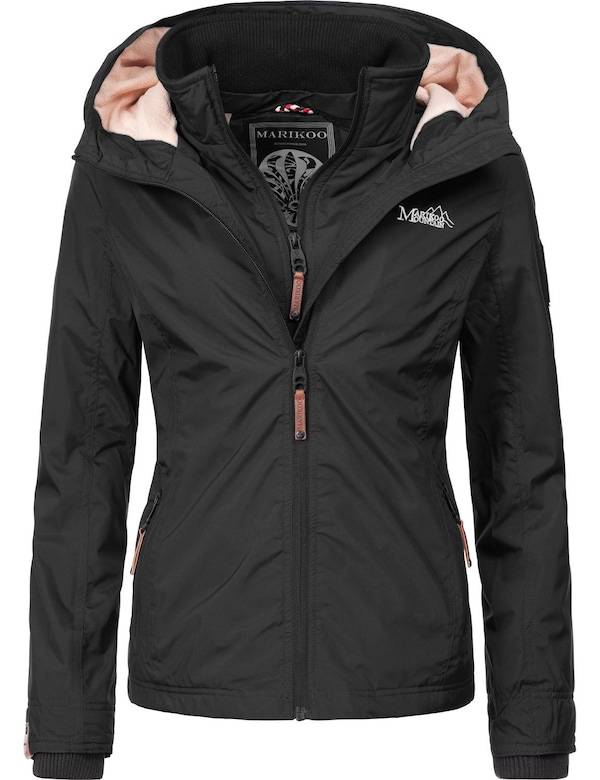 MARIKOO Performance Jacket 'Erdbeere' in Black Räumungsverkauf