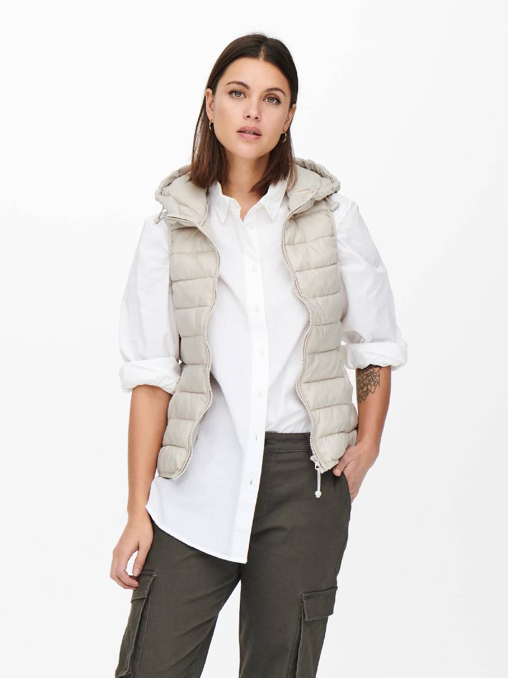 ONLY Vest 'ONLNew Tahoe' in Beige Tägliche Deals