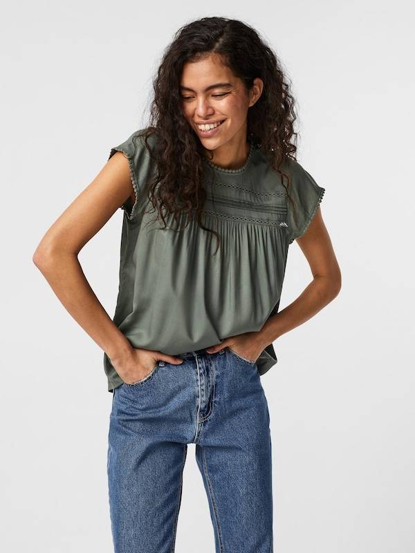 VERO MODA Blouse 'VMDebbie' in Green Bis zu 65% Rabatt