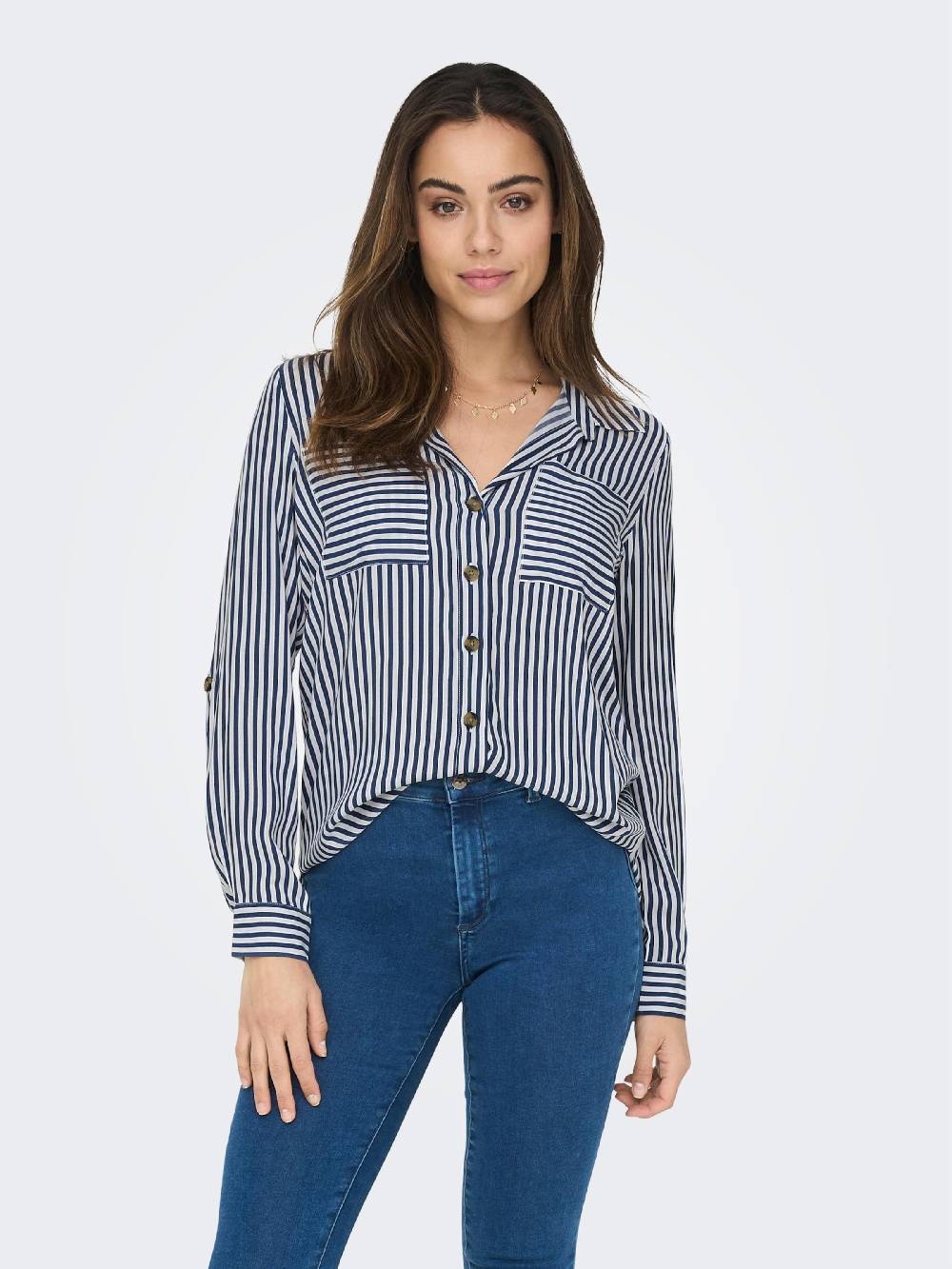 ONLY Blouse 'ONLYasmin' in Marine Blue Clearance-Verkauf