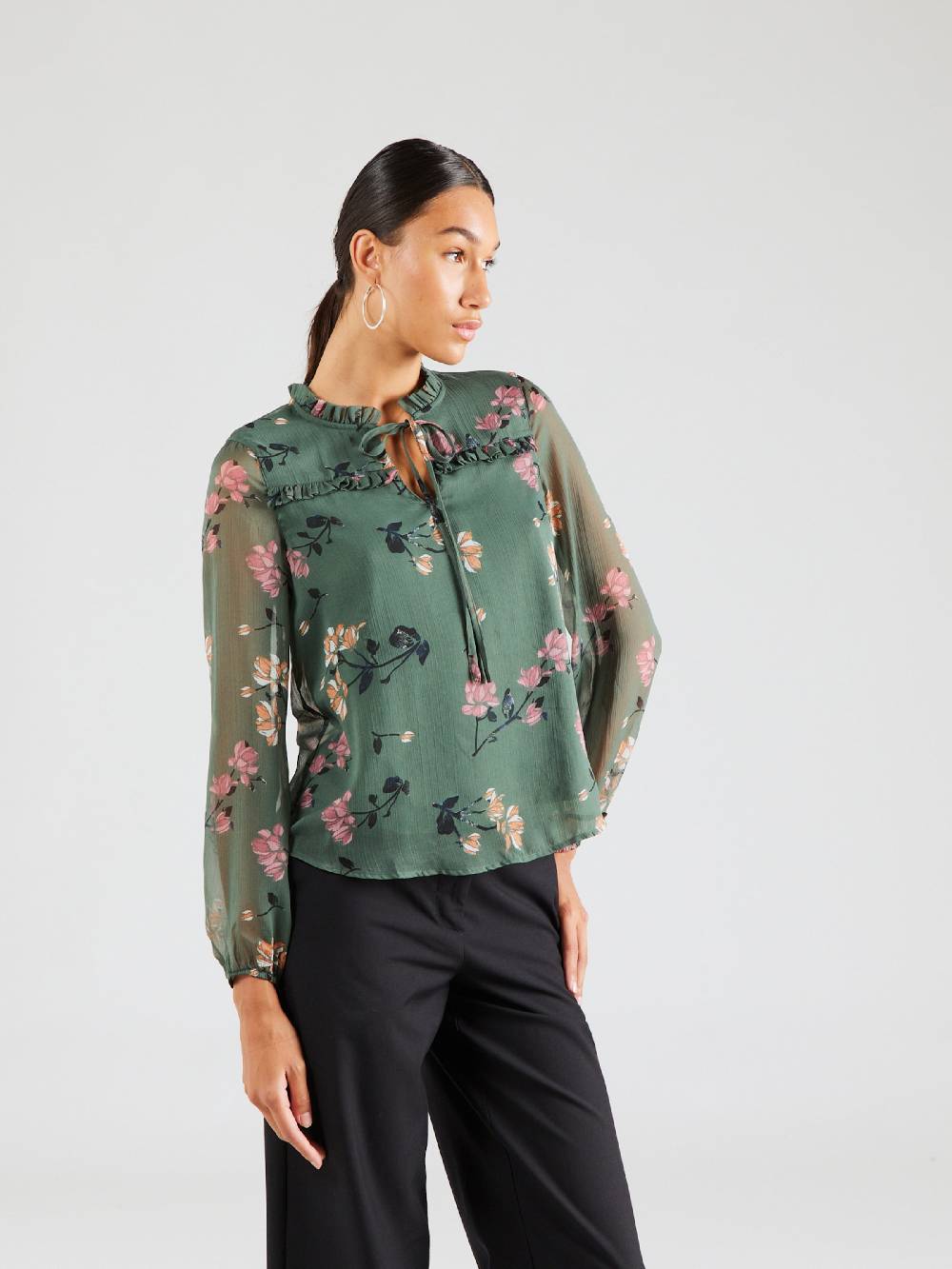 VERO MODA Blouse 'MILLA' in Jade Im Verkauf