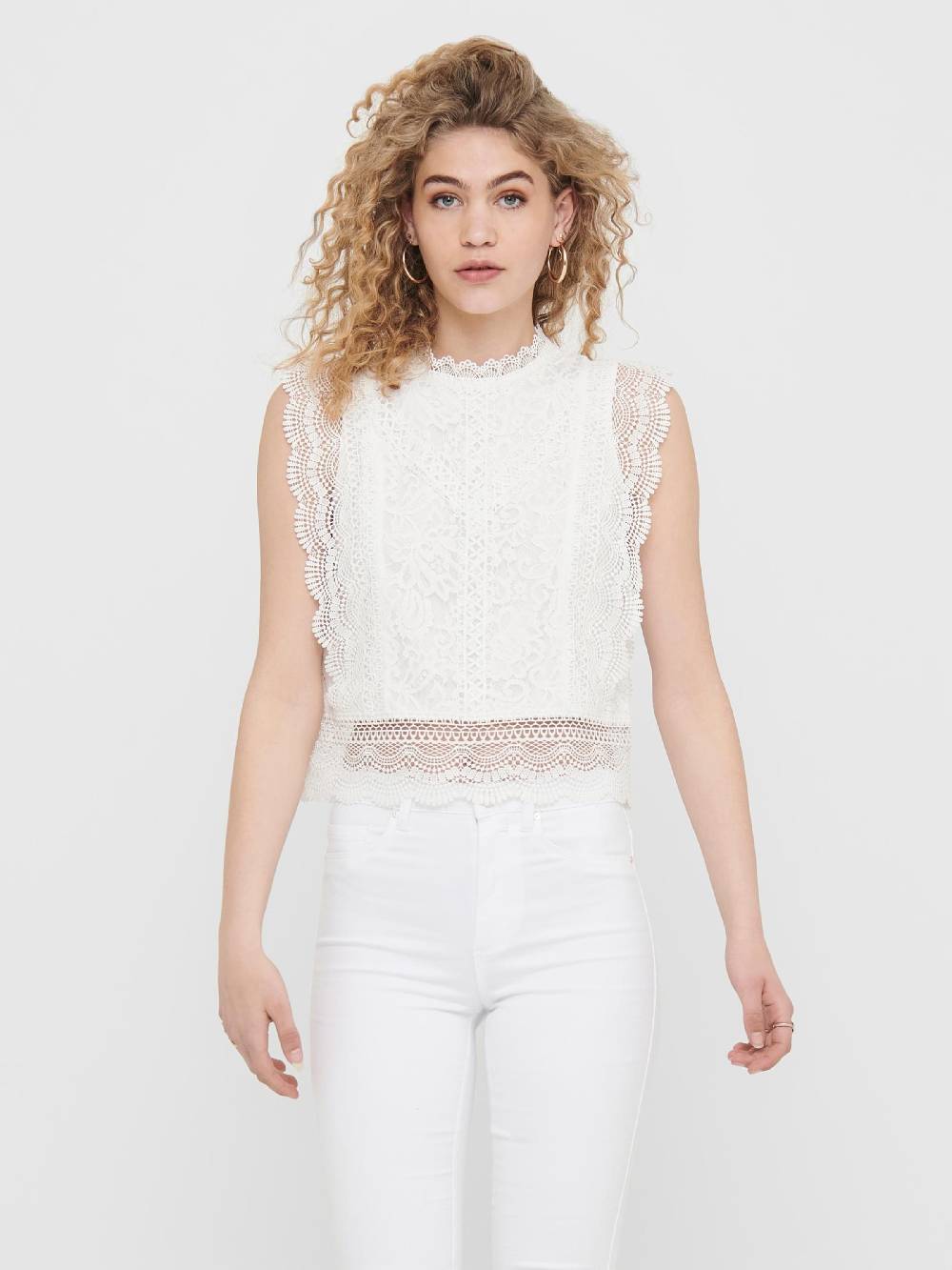ONLY Blouse 'Karo' in White Online