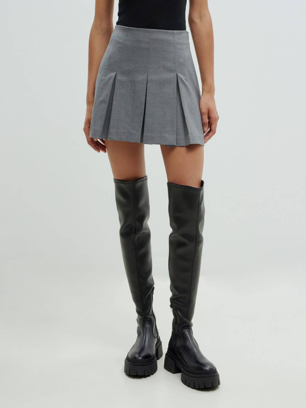 EDITED Skirt 'Liss' in Mottled Grey Jubiläumsangebot