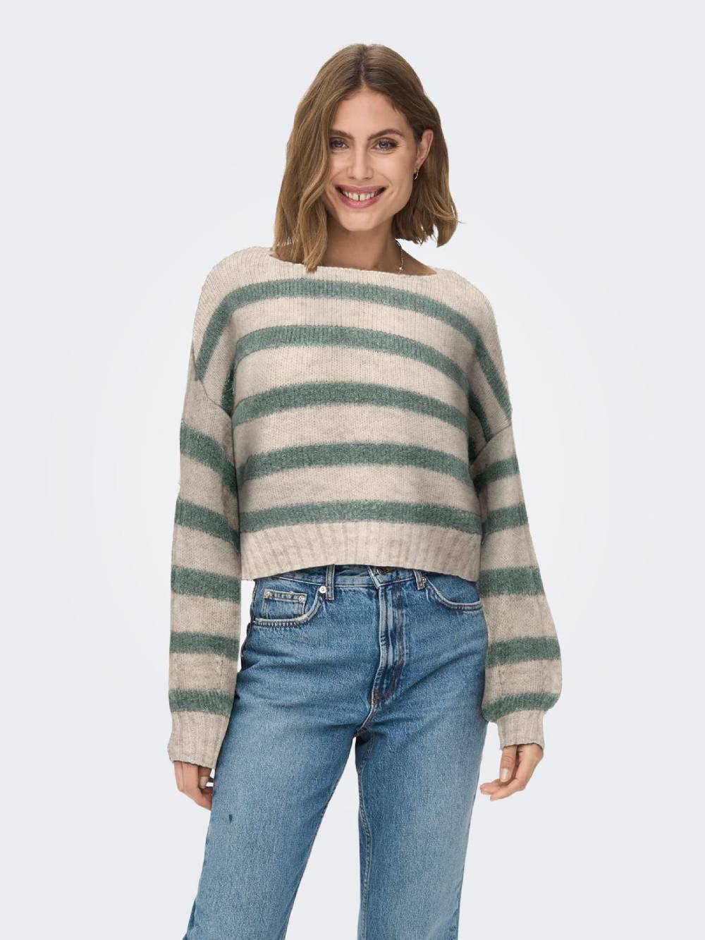 ONLY Sweater 'ONLAYA' in Beige Neueste Mode