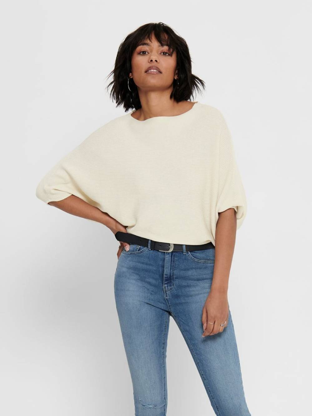 JDY Sweater 'JDYNew Behave' in Sand Große Rabatte