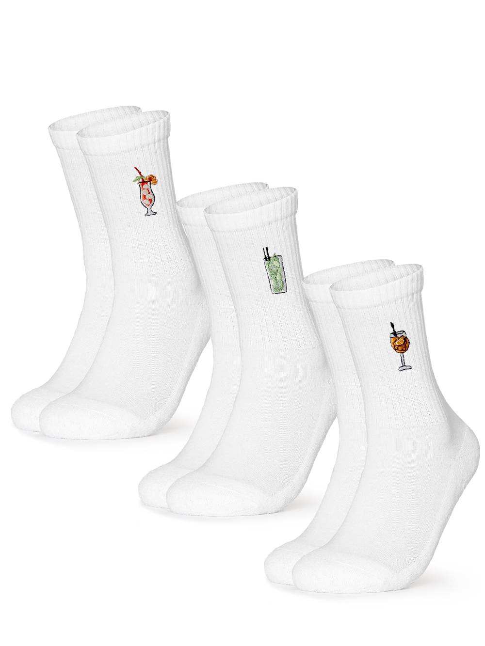 Occulto Socks 'Robin' in White Fabrikladen