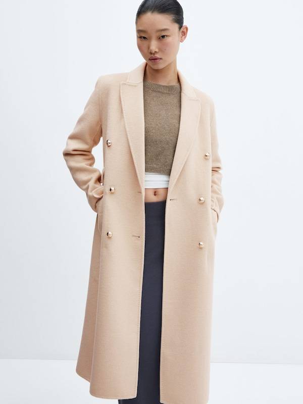 MANGO Winter Coat in Beige Versandkostenfrei