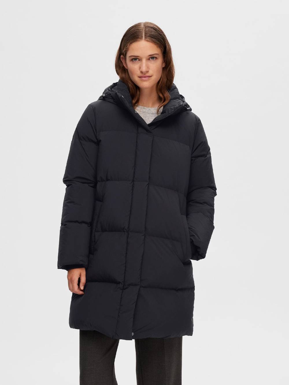 SELECTED FEMME Winter Coat 'Rigga' in Black Cyber Monday