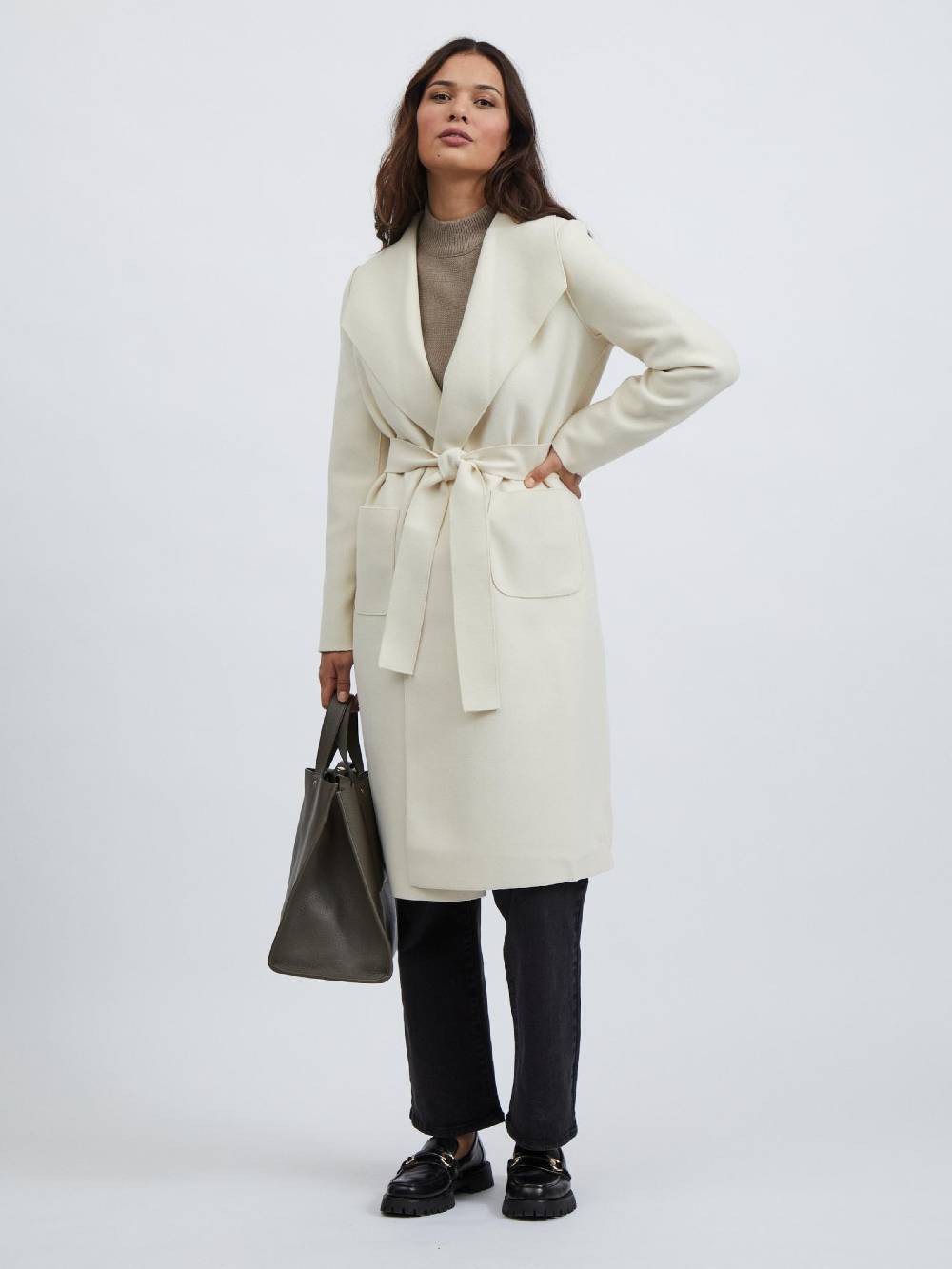 VILA Between-Seasons Coat 'VIJuice' in Cream Muttertagsangebot
