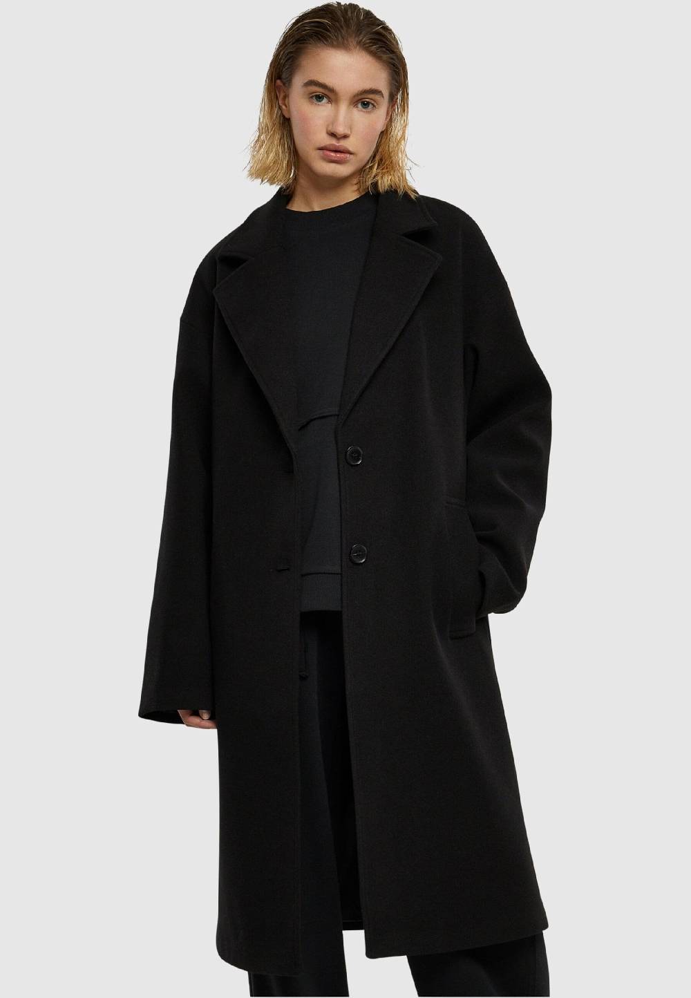 Urban Classics Between-Seasons Coat in Black Top Angebot