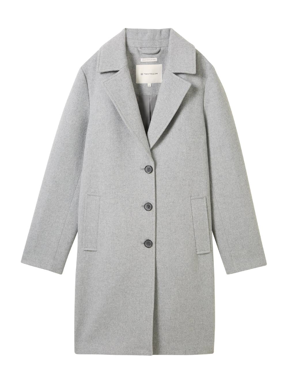 TOM TAILOR Between-Seasons Coat in Light Grey Online Outlet
