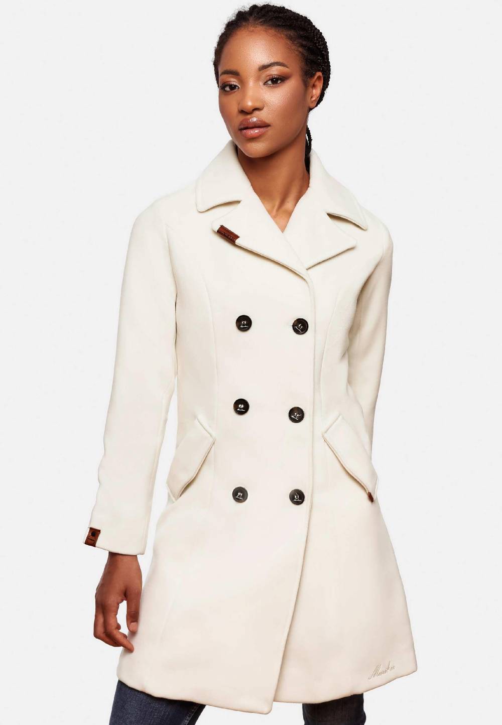 MARIKOO Between-Seasons Coat 'Nanakoo' in Natural White Zeitlich begrenztes Angebot