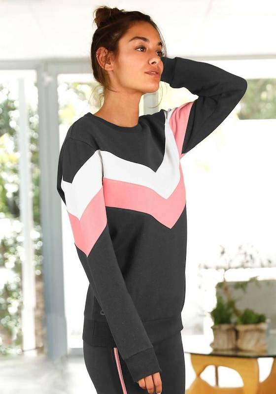 H.I.S Sweatshirt in Black Sonderangebote