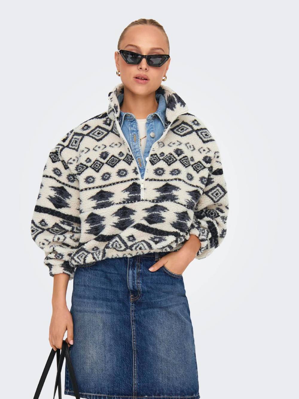 ONLY Sweatshirt 'ONLJANNE' in Beige Riesige Ersparnisse