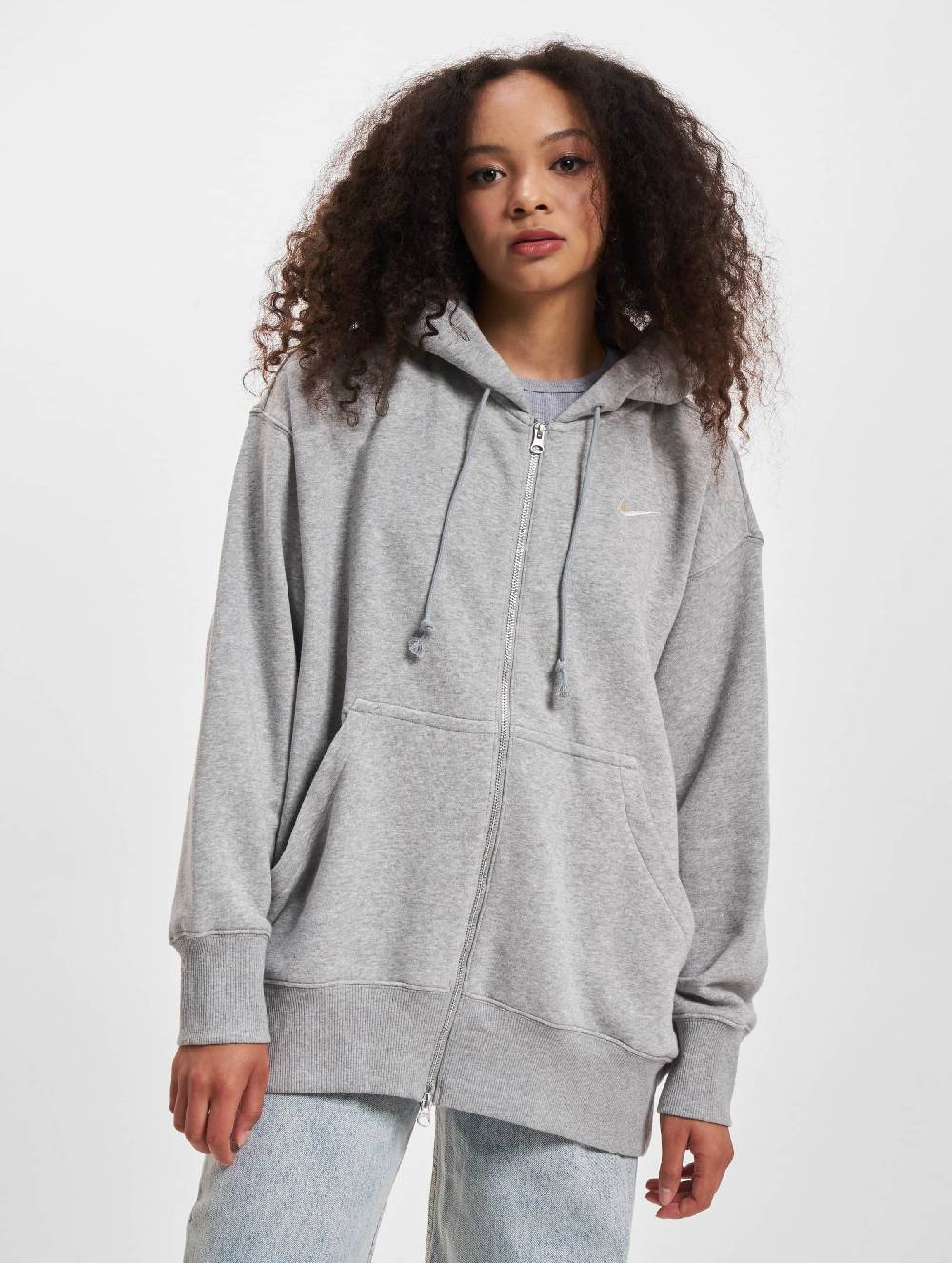 Nike Sportswear Zip-Up Hoodie 'Phoenix FLC' in Mottled Grey Bis zu 55% Rabatt