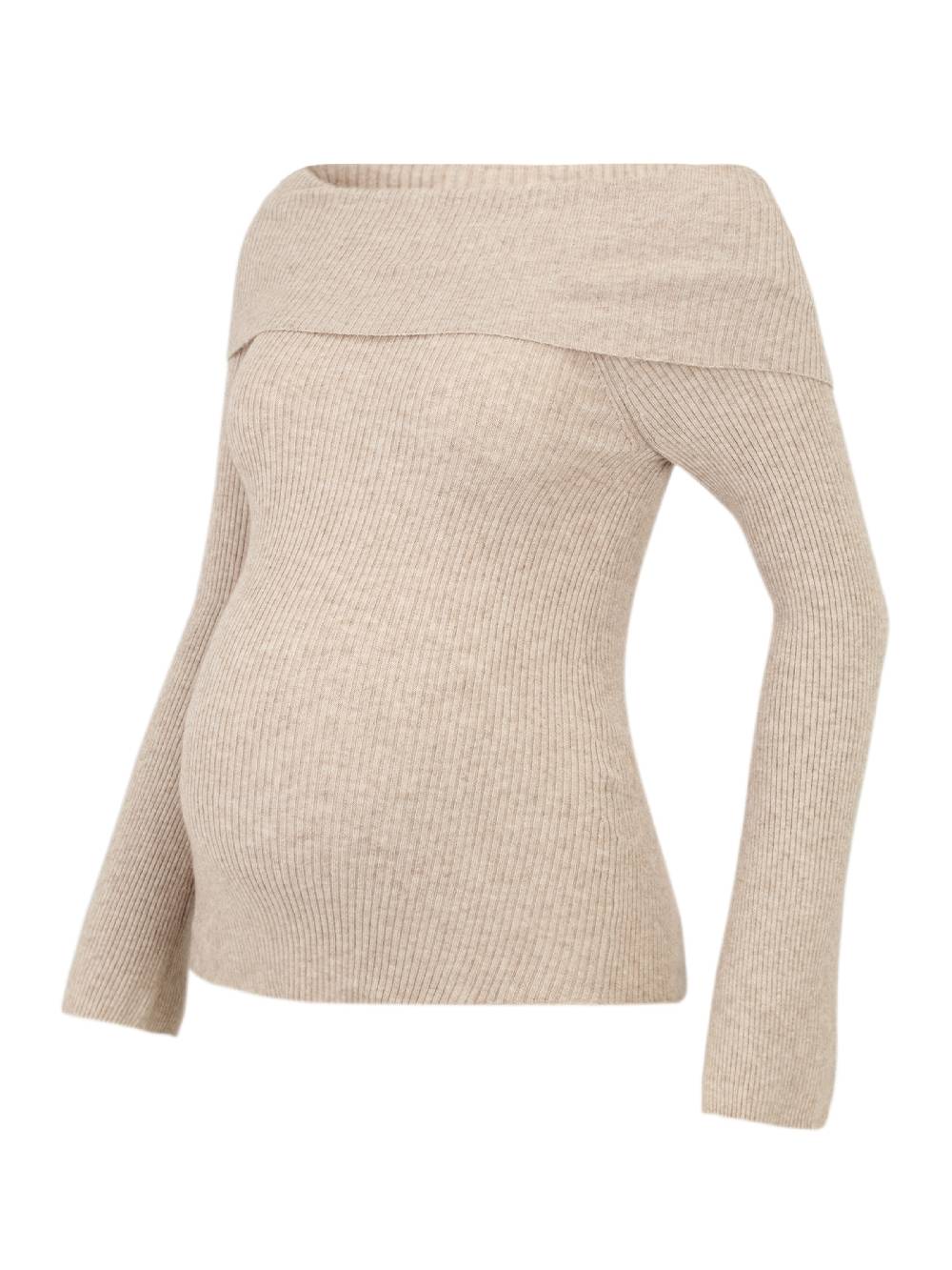 Only Maternity Sweater 'OLMJAYDEN' in Light Brown Versandkostenfrei
