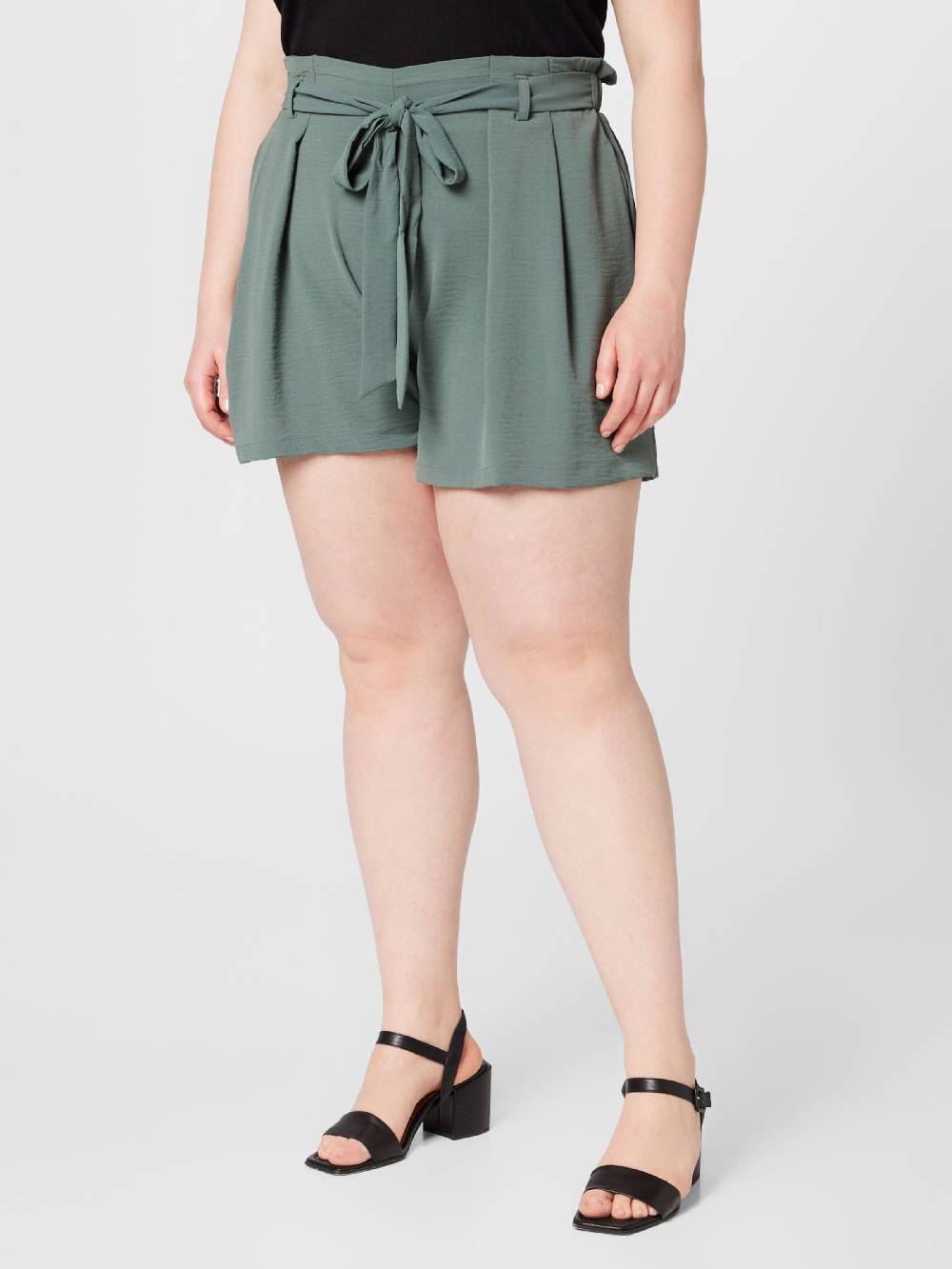 ABOUT YOU Curvy Loose fit Pleat-Front Pants 'Lia' in Pastel Green Tägliche Deals