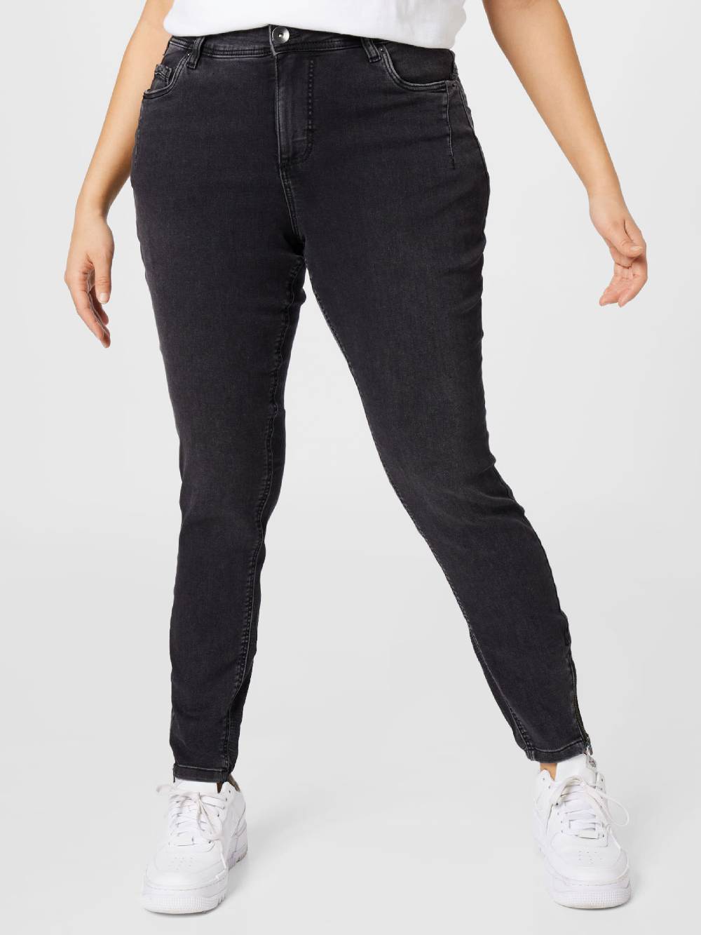 Zizzi Skinny Jeans 'Amy' in Grey Denim Letzter Tag