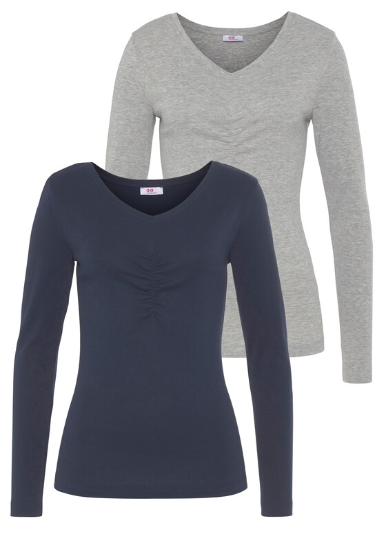FLASHLIGHTS Shirt in Mottled Grey Nur für heute
