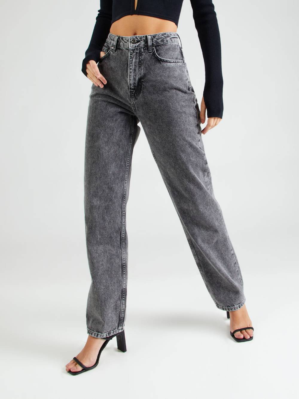 ABOUT YOU x Laura Giurcanu Loose fit Jeans 'Maggie' in Grey Denim Discount Store für neue Produkte