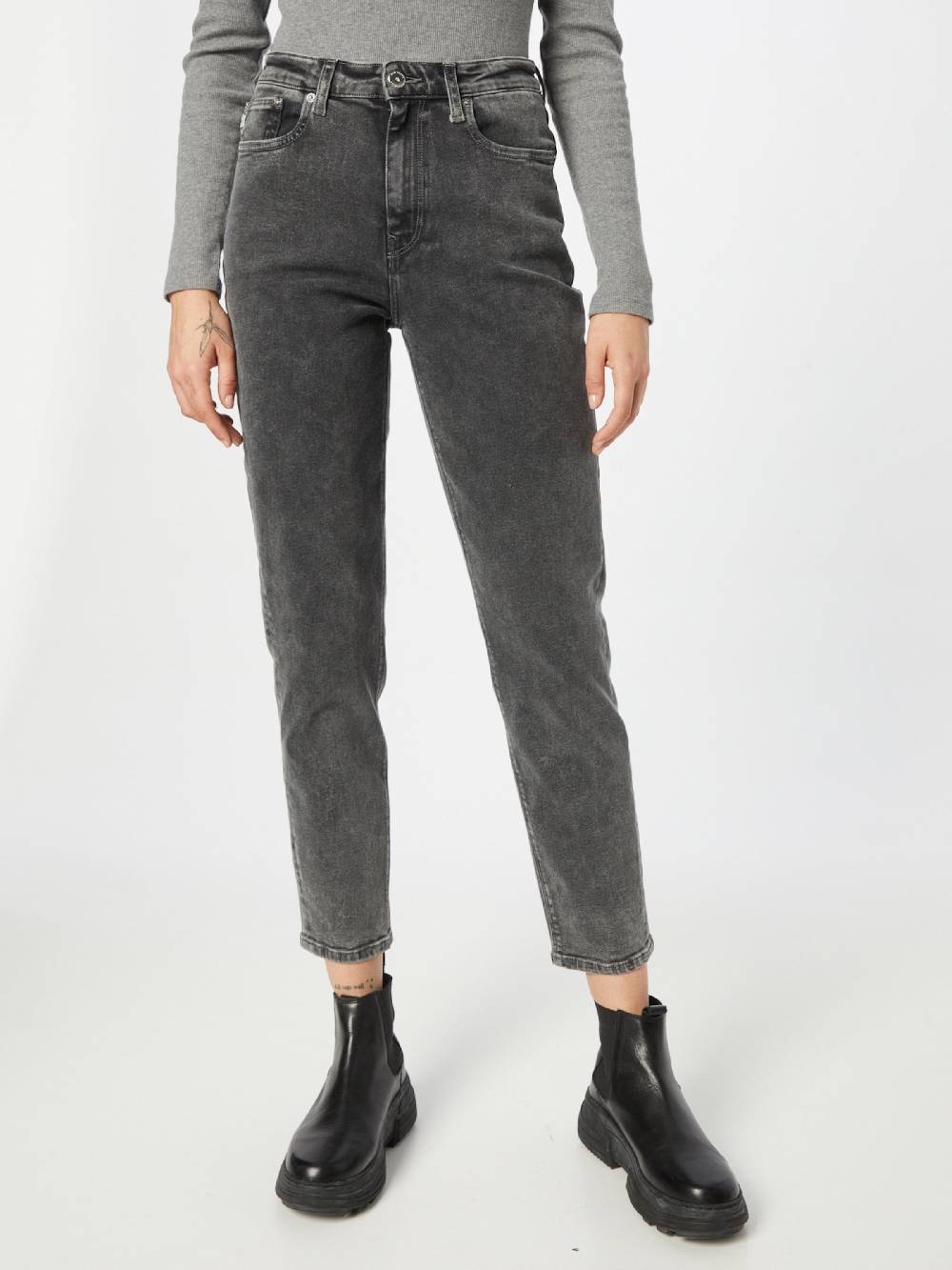 MUD Jeans Regular Jeans in Black Denim Hotsell