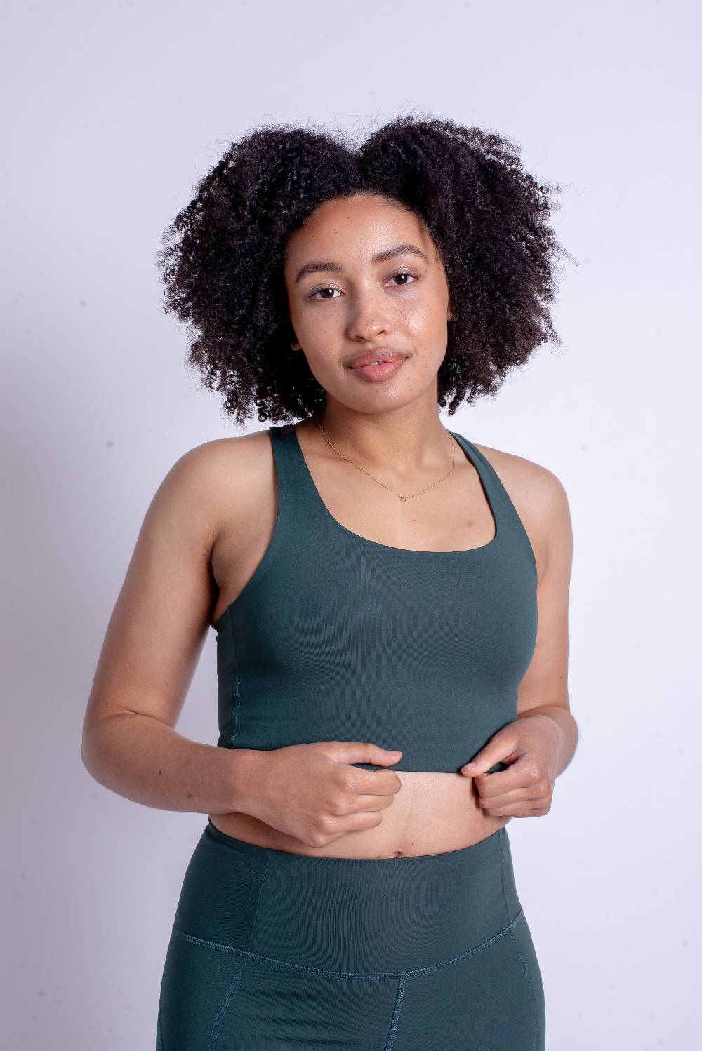 Girlfriend Collective Bralette Sports Bra 'Paloma' in Green Schlussverkauf