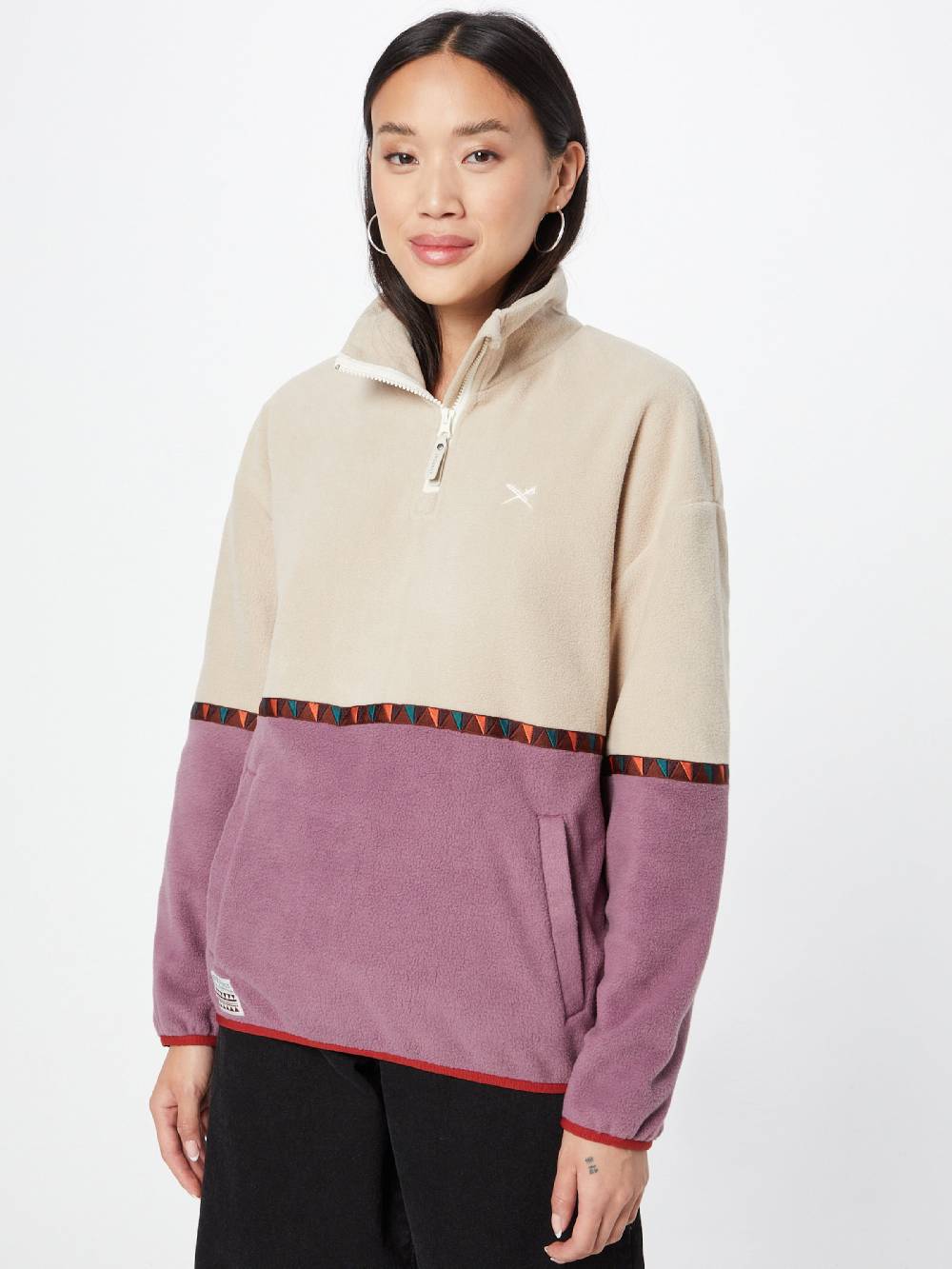 Iriedaily Sweater 'Holina' in Light Beige, Lavender Fabrik Onlineshop