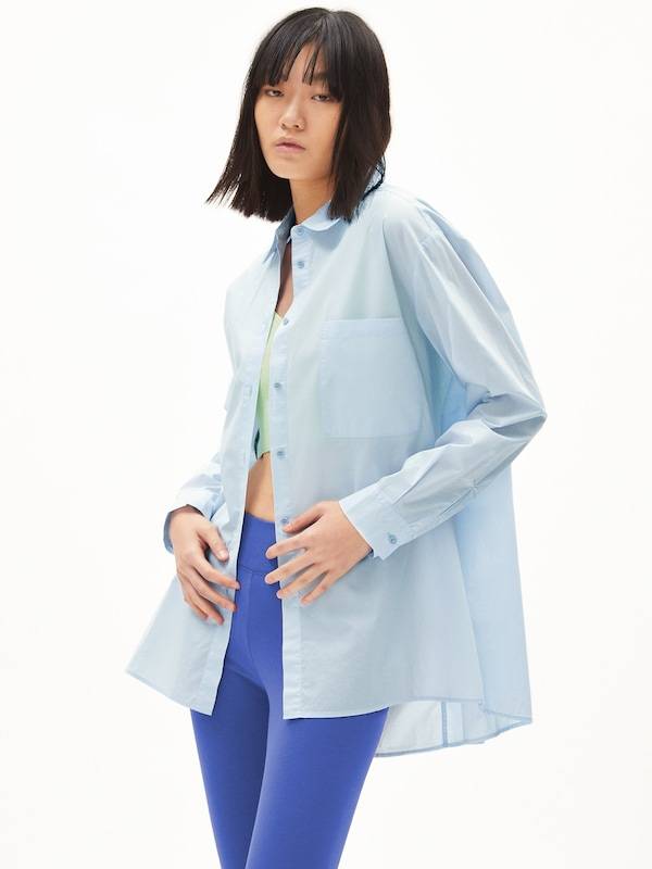 ARMEDANGELS Blouse 'Ealga' in Pastel Blue Großer Ausverkauf