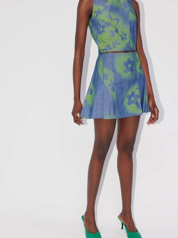ABOUT YOU REBIRTH STUDIOS Skirt 'Eri' in Blue, Green Bestseller