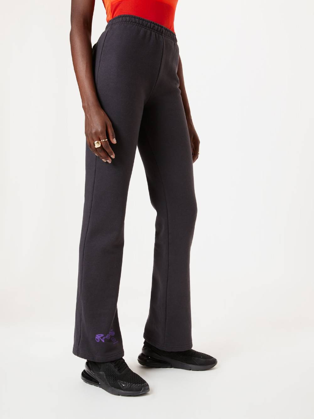 Rebirth Studios Flared Pants 'Peter' in Dark Grey Räumungsverkauf