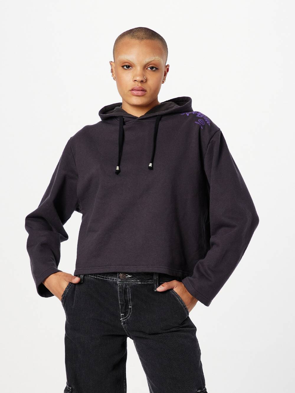 Rebirth Studios Sweatshirt 'Harry' in Anthracite JETZT KAUFEN