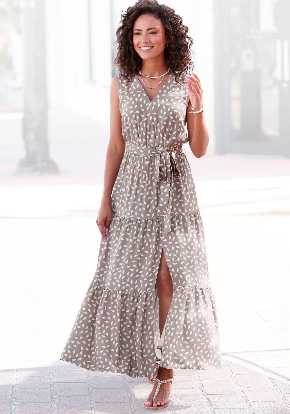 VIVANCE Summer Dress in Taupe Nur für heute