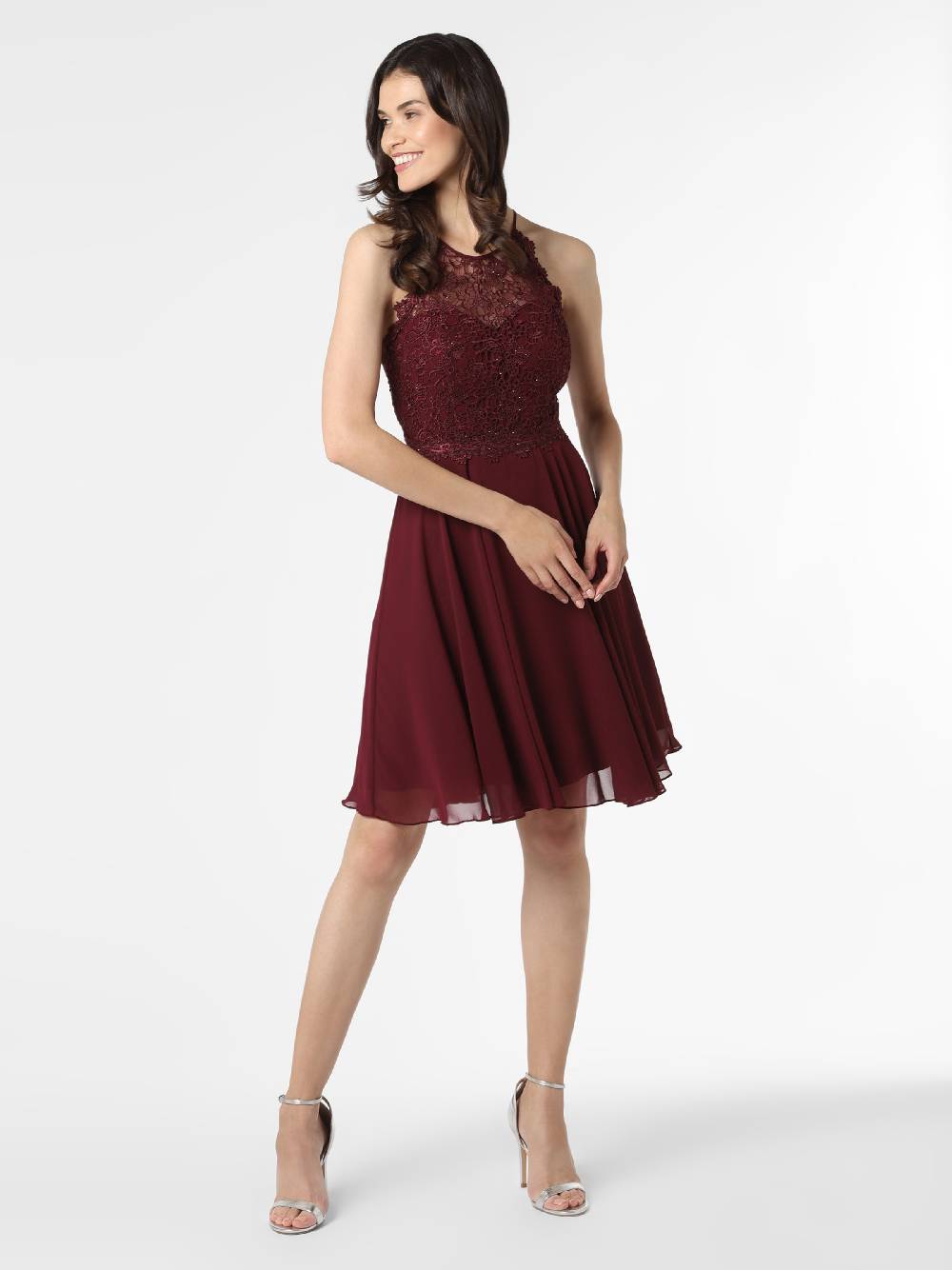 Marie Lund Cocktail Dress in Bordeaux Exklusivangebot