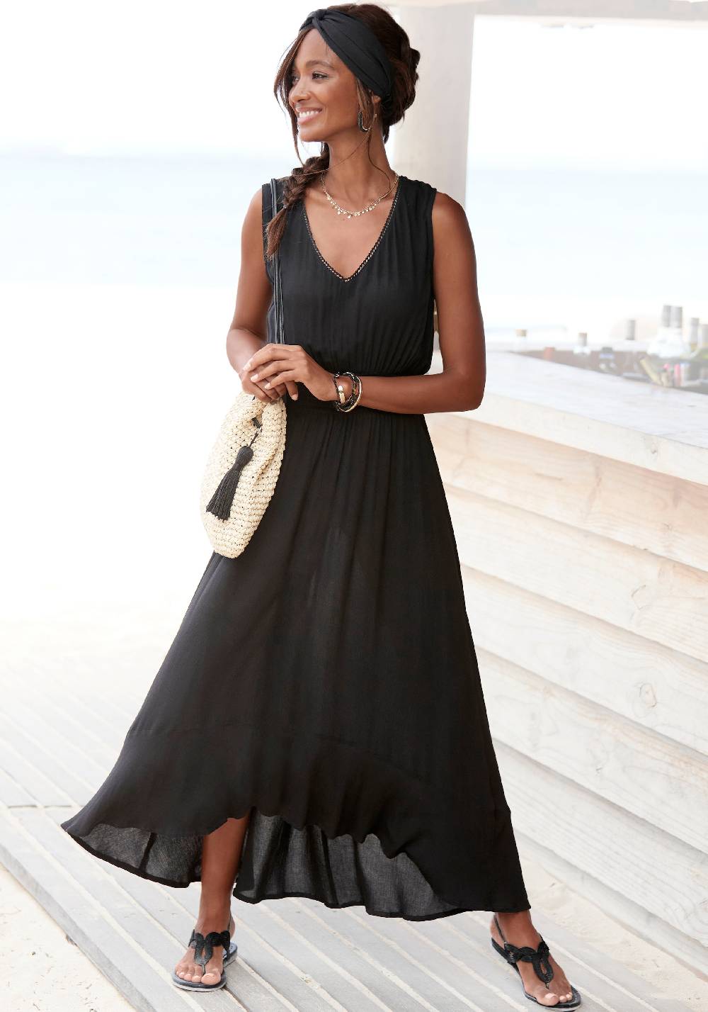 s.Oliver Evening Dress in Black Tägliche Deals