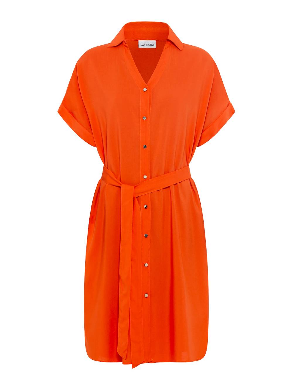 LASCANA Shirt Dress in Orange Red Top Angebot