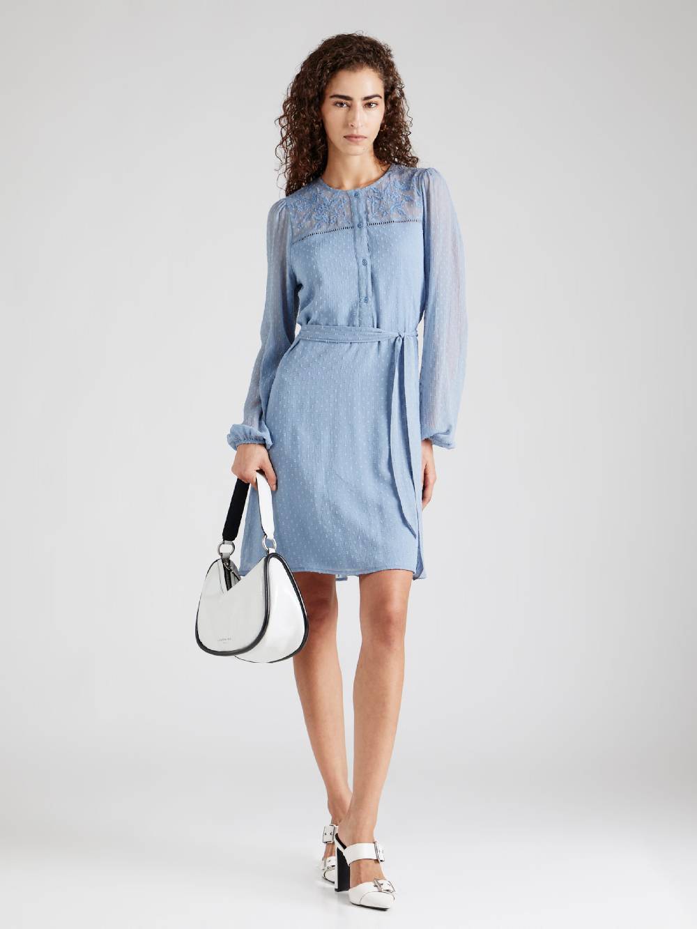 ONLY Shirt Dress 'ONLAIDA ELIZA' in Smoke Blue Räumungsverkauf