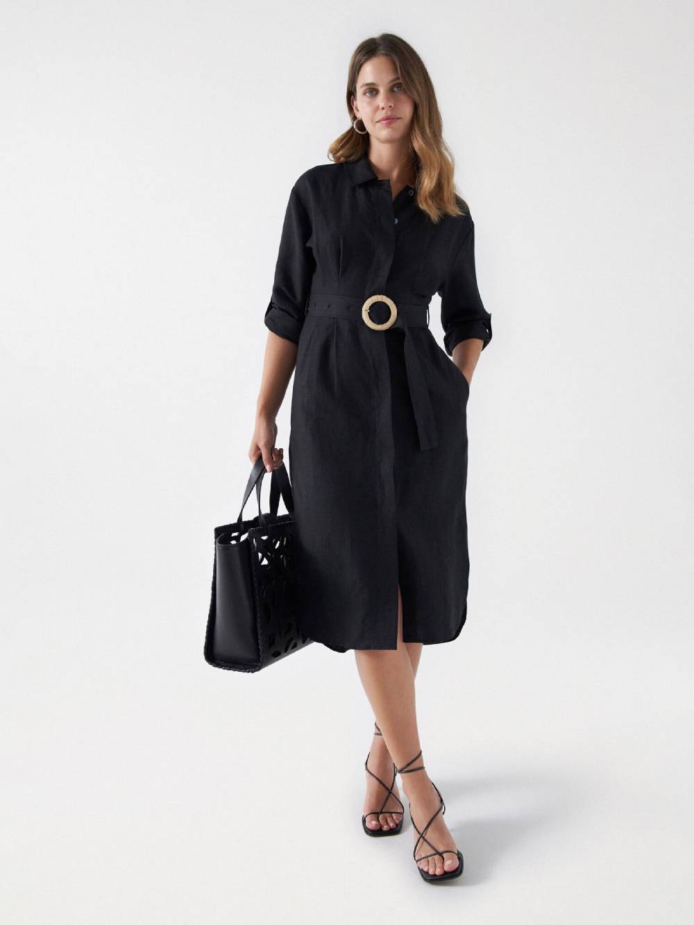 Salsa Jeans Shirt Dress in Black Kauf eins, bekomm eins gratis