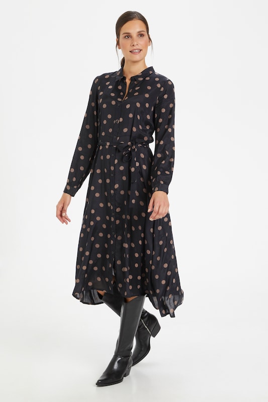 Kaffe Shirt Dress 'Oline' in Black Sonderangebote