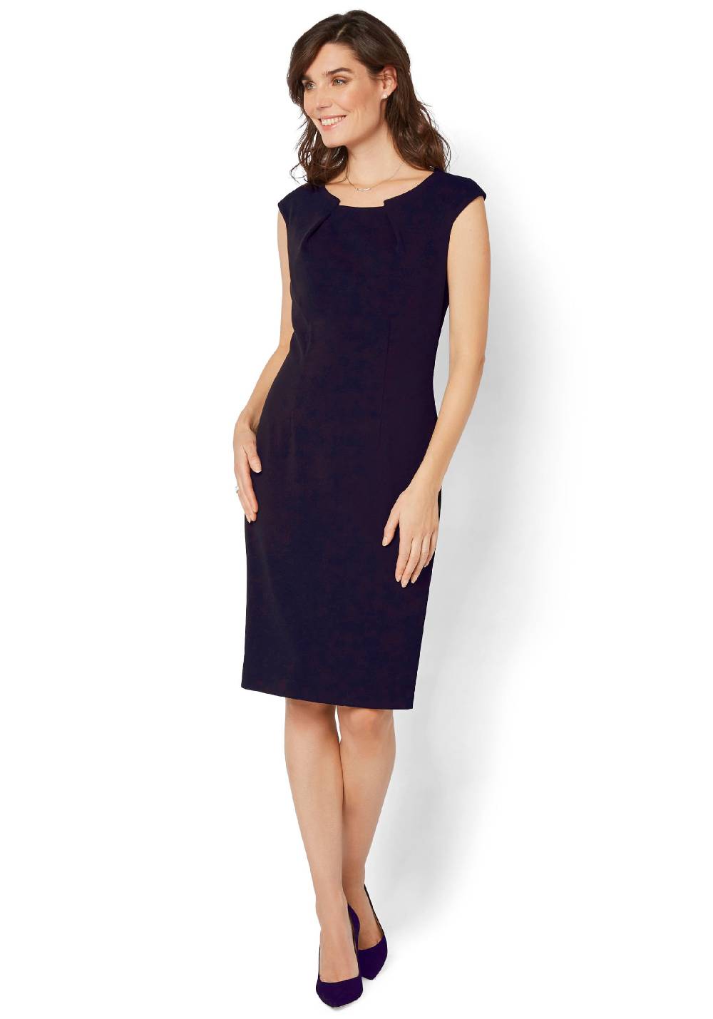 Select By Hermann Lange Sheath Dress in Marine Blue Clearance-Verkauf